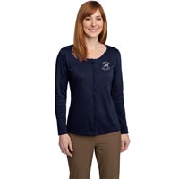 Ladies Silk Touch Interlock Cardigan - Navy